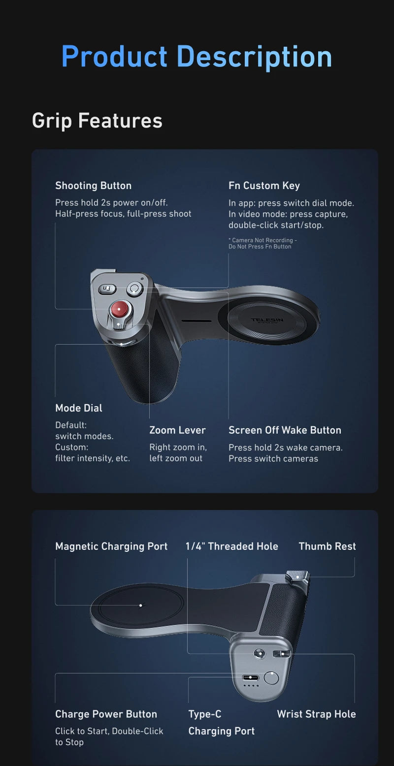 CowLost | telesin-master-grip-set-for-iphone17-pro-max-magnetic-phone-camera-hand-grip |21
