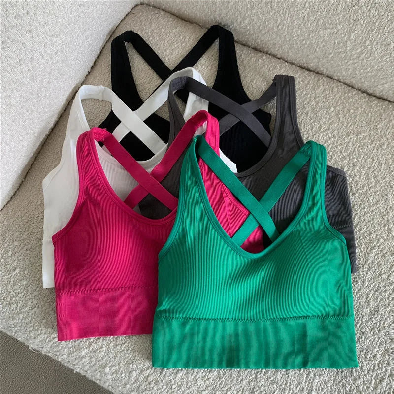 CowLost | product_id-women-s-seamless-cross-strap-hollow-back-sports-crop-top-without-steel-ring |1