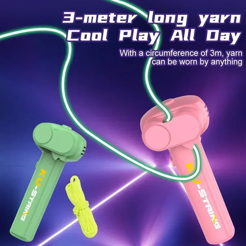 Launcher Loop Rope Toy Handheld Adjustable Speed Luminous Lasso Game for Kids and Adults