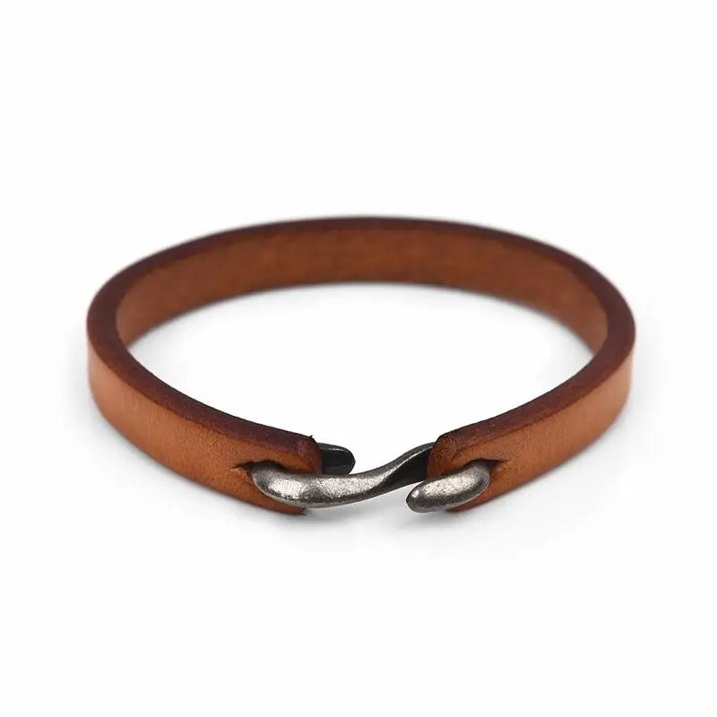 CowLost | badge-pass-holders-vintage-genuine-leather-wrap-cord-bracelet |43