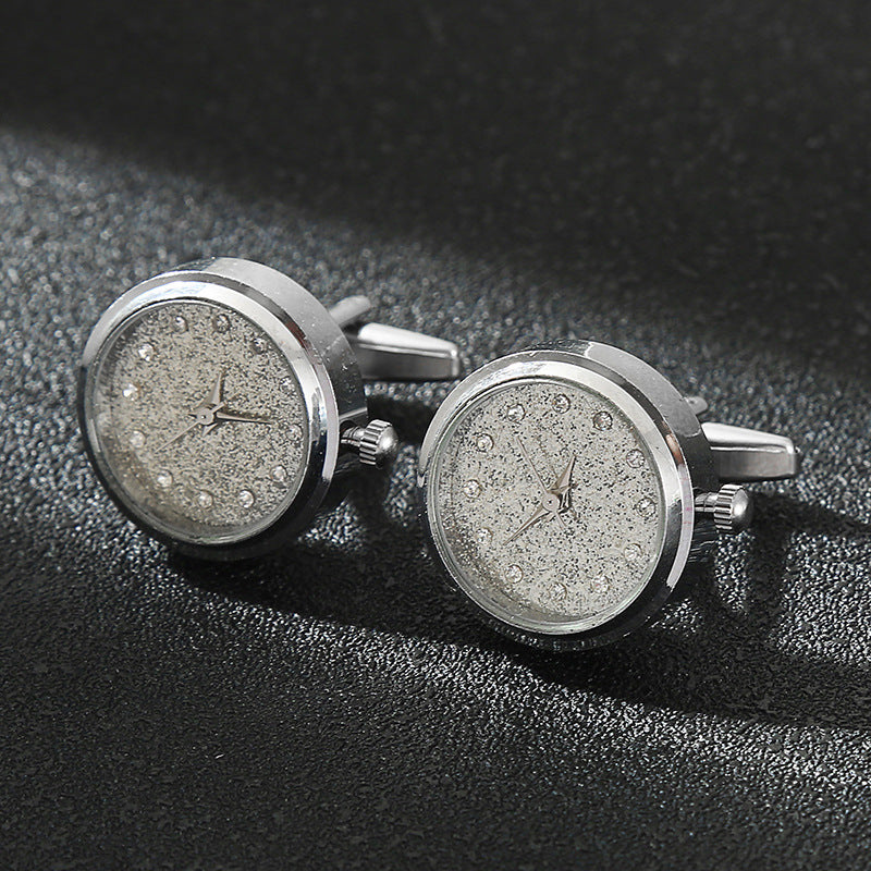 CowLost | luxury-cufflinks-watch-rotatable-electronic-functional-buckle-business |22