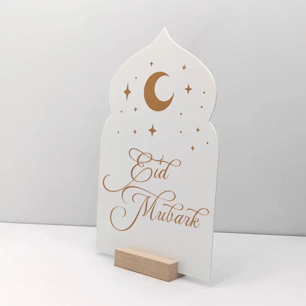 CowLost | acrylic-ramadan-kareem-decoration-wooden-base-eid-mubarak-ornament |6
