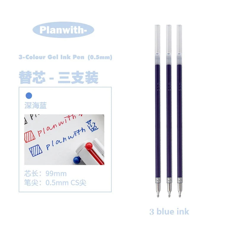 CowLost | product_id-planwith-3-in-1-multi-function-0-5mm-gel-pen-black-blue-red-ink-for-school-office |19