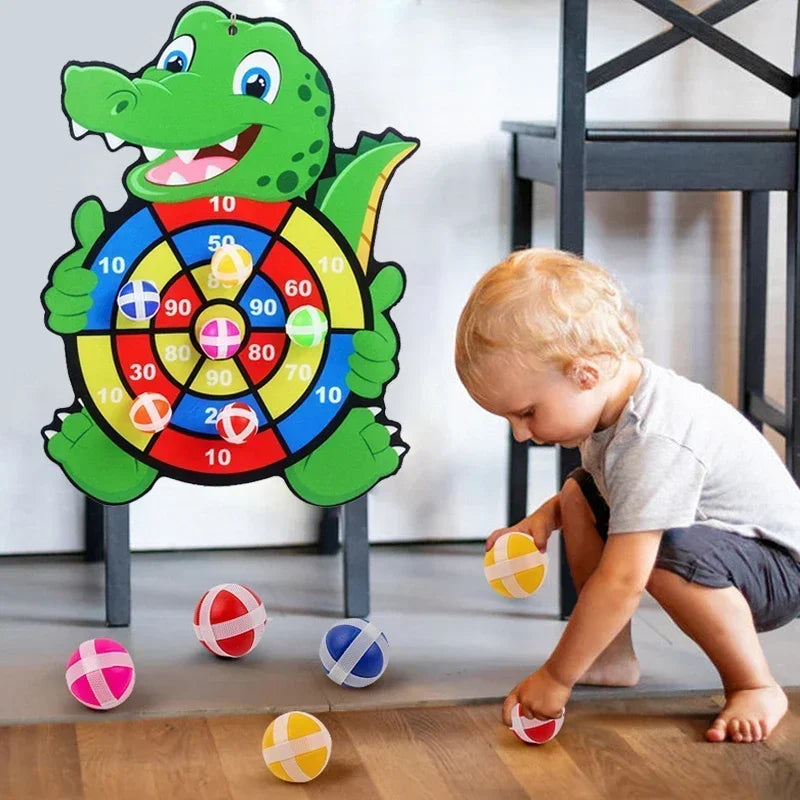 Kids Educational Sticky Ball Dart Board Montessori Indoor Sports Toy Gift