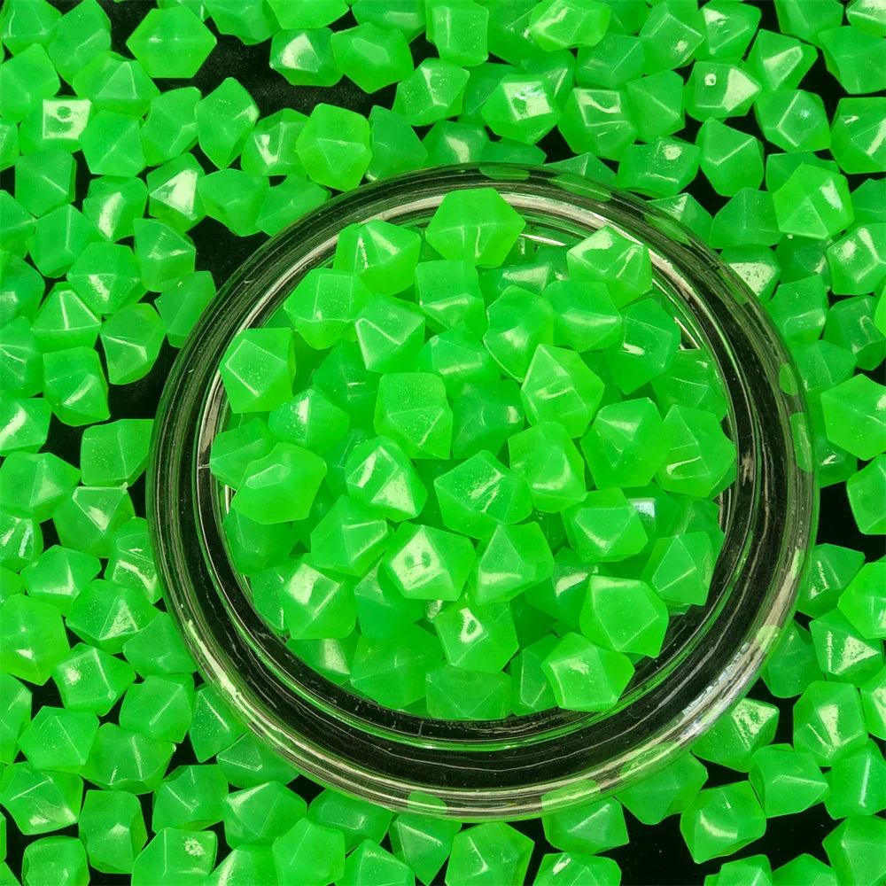 100pcs 14x11mm Dark Pebbles Glow Fish Garden Stone Aquarium Decoration