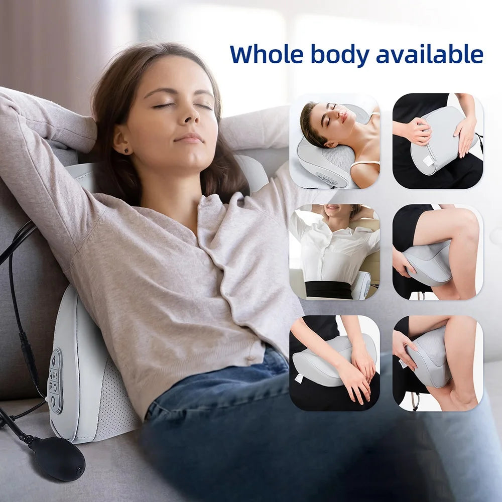 2 IN 1 Electric Neck And Back Massage Pillow