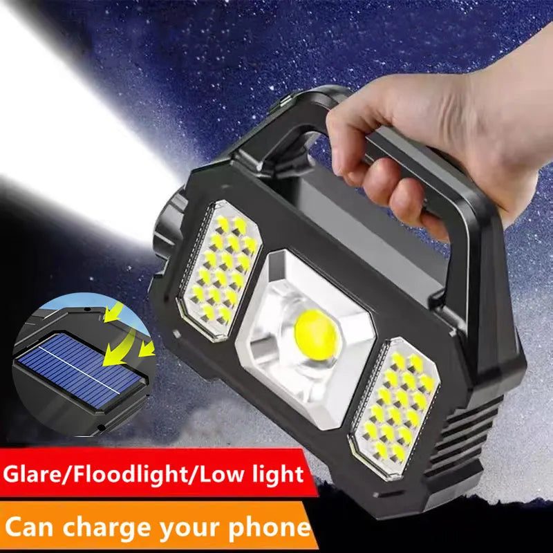 CowLost | product_id-solar-rechargeable-waterproof-led-camping-flashlight-with-cob-zoom-phone-charger |1