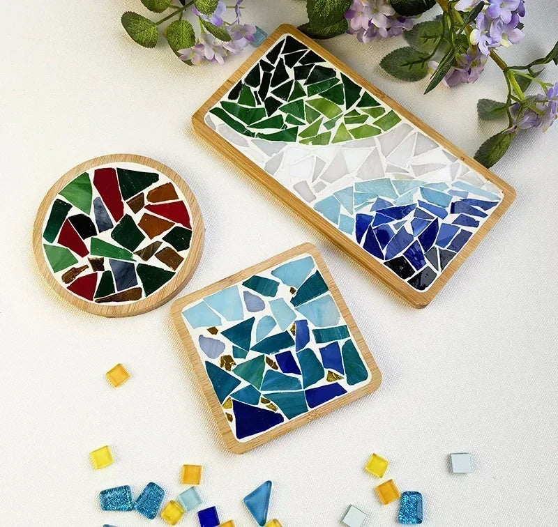 CowLost | product_id-handmade-diy-mosaic-bamboo-cup-mat-coaster-heart-square-parent-child-educational-toy |9