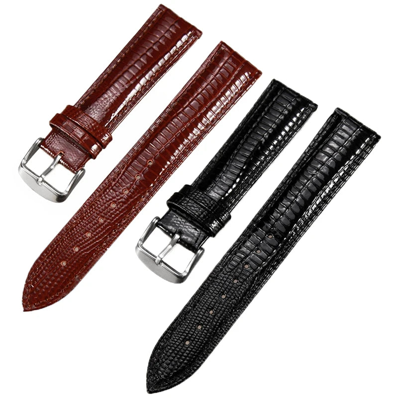 Leather Watch Band Crocodile Texture 12-22mm Wristband Accessories