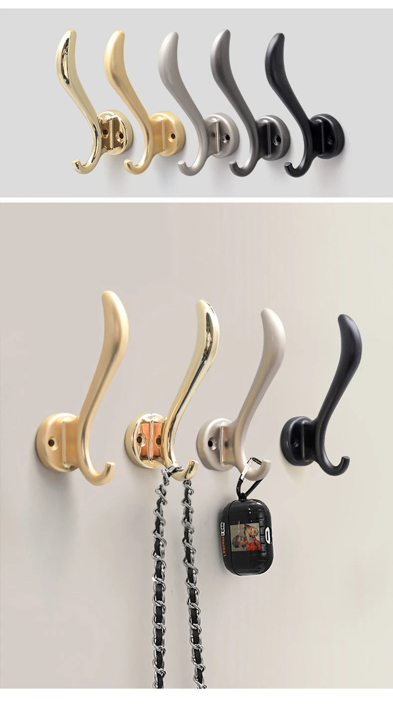 CowLost | modern-minimalist-zinc-alloy-black-clothes-hook-furniture |19