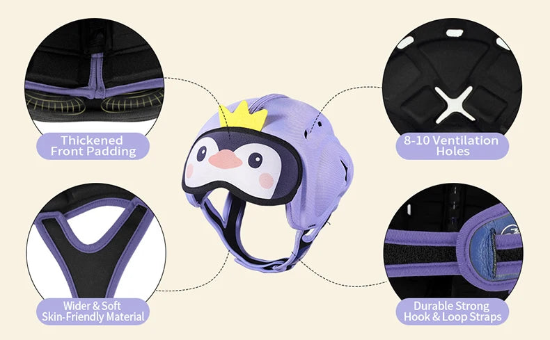 CowLost | mambobaby-guard-hat-penguin-safe-anti-shock-baby-helmet |10