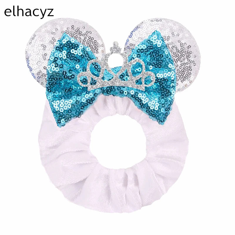 CowLost | mouse-ears-sequins-bow-women-velvet-scrunchies |34