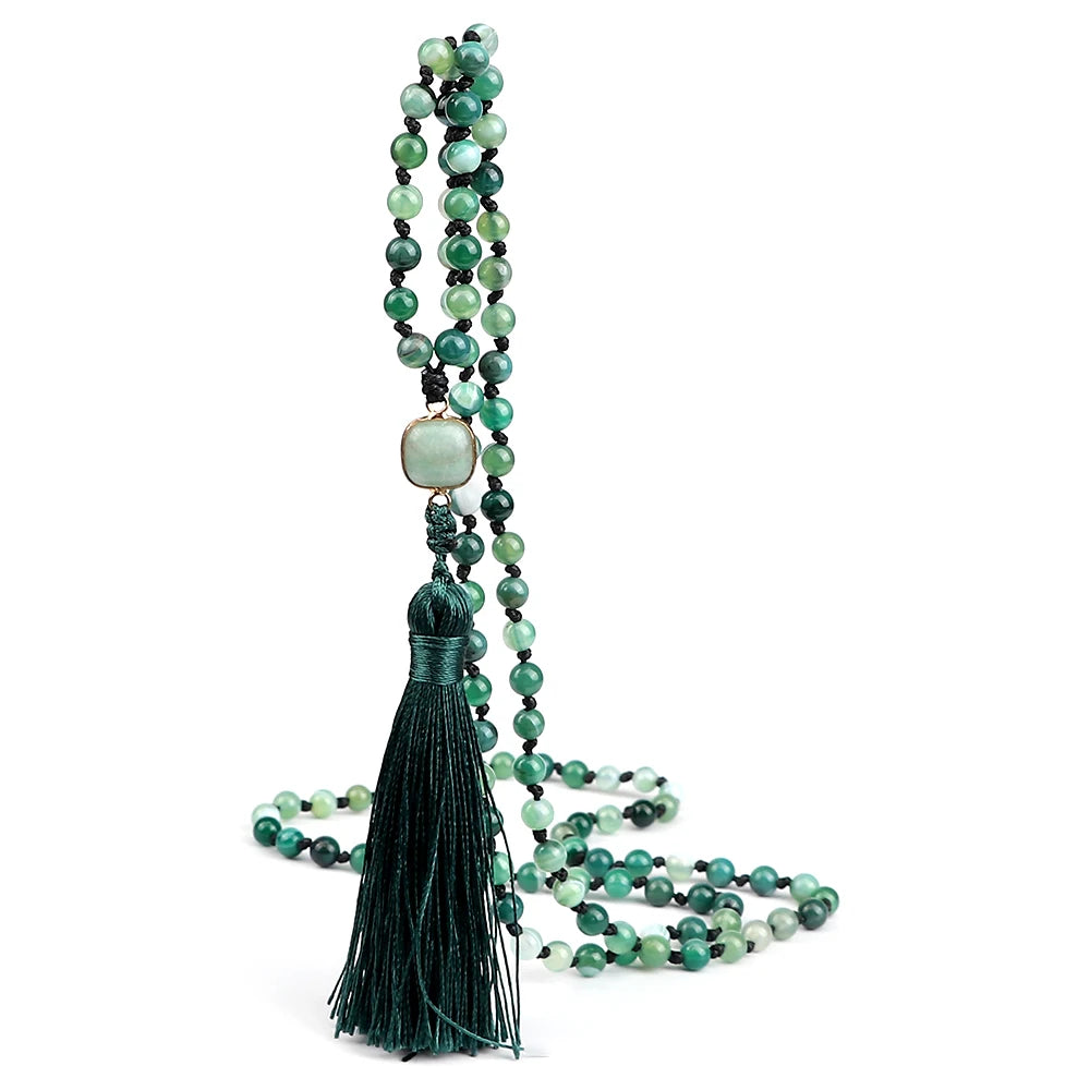 CowLost | handbags-bohemian-108-beaded-mala-tassel-necklace-natural-stone-yoga-jewelry |18