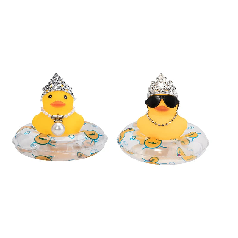 CowLost | 2-set-car-duck-mini-car-dashboard-yellow-rubber-duckies-toy-jeep-duck-party-favor-car-decoration-table-ornament-car-accessory |23