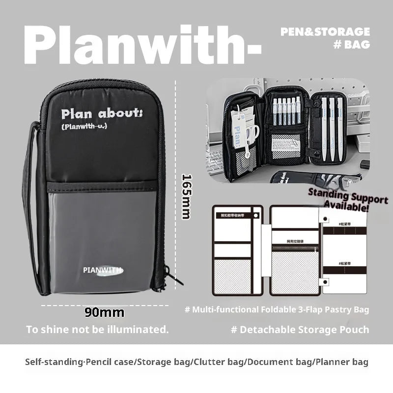 CowLost | product_id-planwith-multi-purpose-standing-pencil-bag-with-detachable-3-layer-desktop-organizer-for-school-work |22