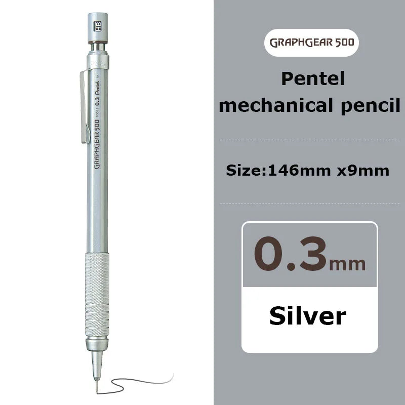 CowLost | product_id-japanese-pentel-automatic-mechanical-pencil-metal-head-0-3-0-5-0-7-0-9mm-for-writing-drawing-sketching |20
