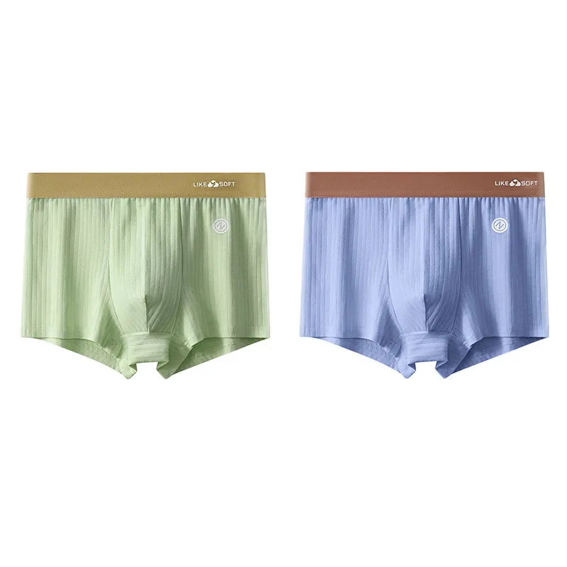 CowLost | 2-pcs-lot-mens-striped-panties-boxer |13
