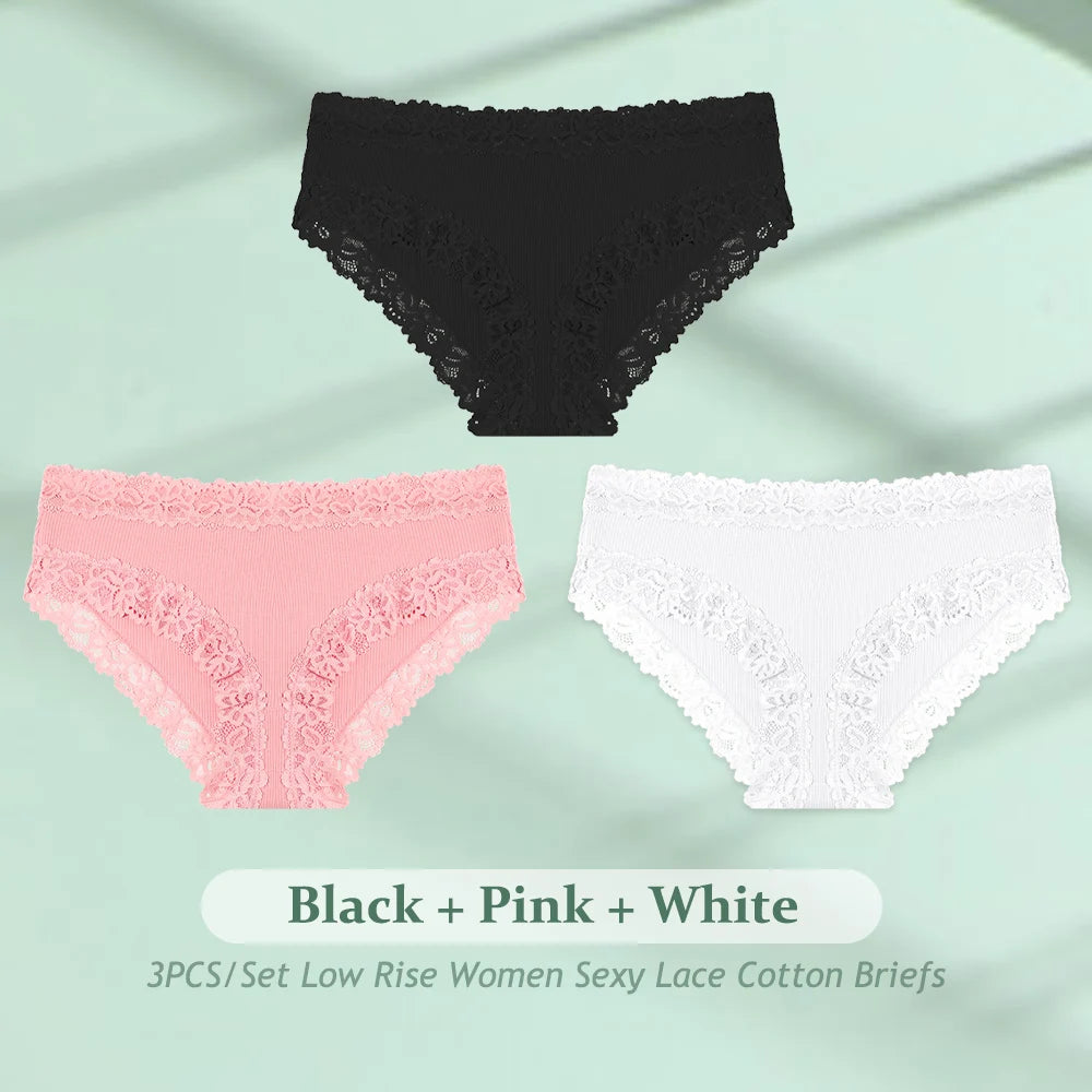 CowLost | activewear-pants-3pcs-women-cotton-seamless-low-waist-panties-set |29