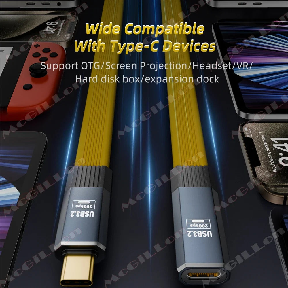 CowLost | product_id-pd-100w-usb-c-to-usb-c-extension-cable-20gbps-usb-3-2-for-iphone-16-huawei-xiaomi-switch |14