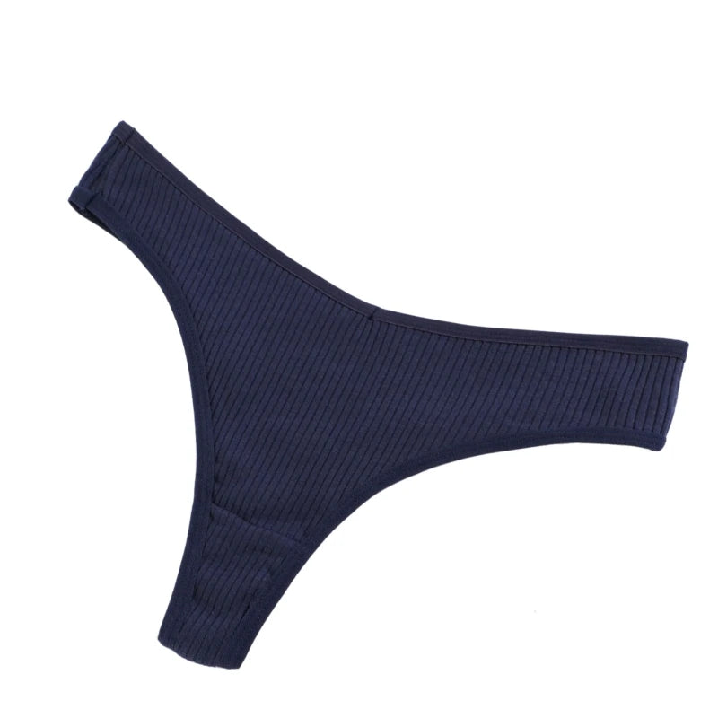 CowLost | product_id-5pcs-womens-cotton-low-rise-v-shape-g-string-thongs-solid-colors-m-xxl |11
