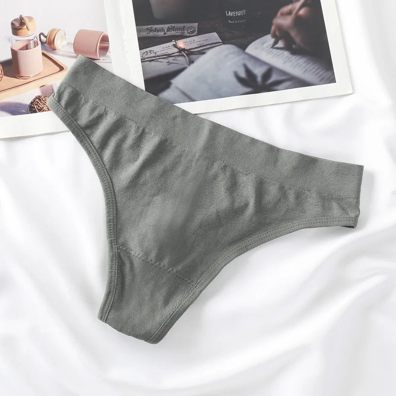 CowLost | 1pc-seamless-thongs-women-high-waist-panties-sports-underwear-ladies-sexy-lingere-comfortable-t-back-panty-women-g-string |12