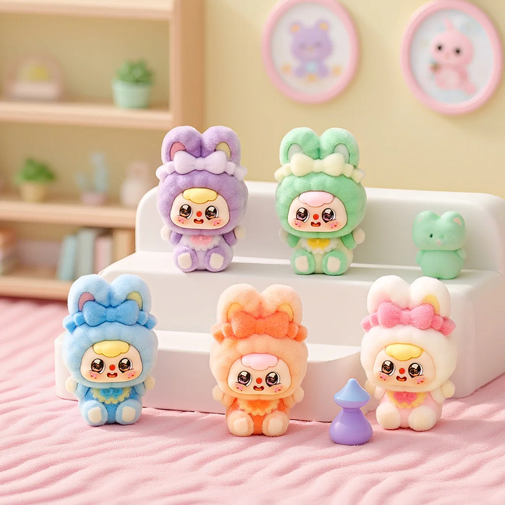 CowLost | product_id-9pcs-butterfly-knot-rabbit-plush-dolls-diy-blind-box-accessories-car-desktop-ornaments-gifts |2