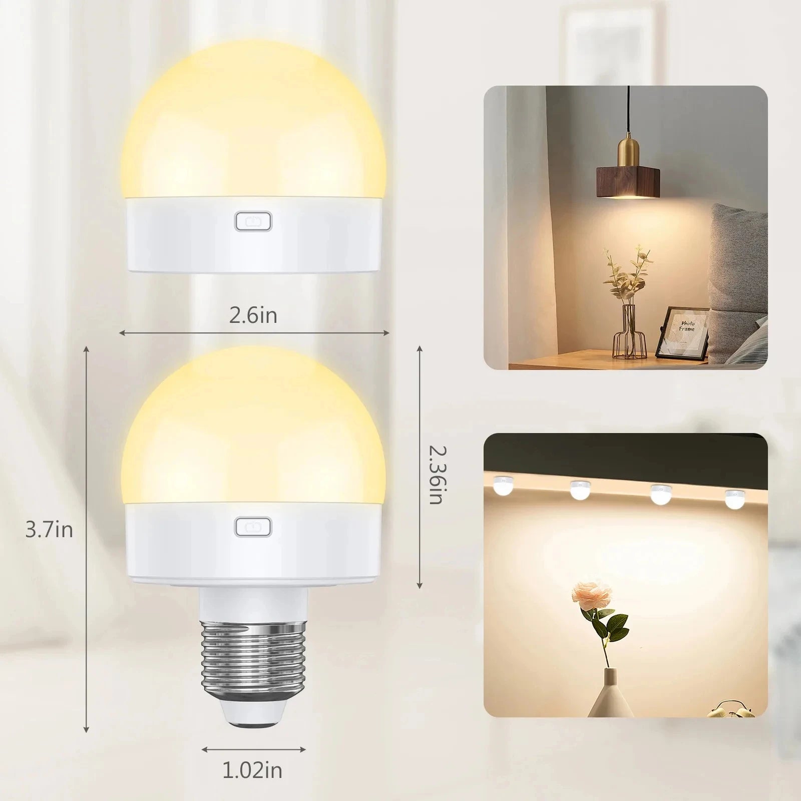 CowLost | product_id-e27-usb-rechargeable-smart-rgb-led-bulb-with-remote-timer-15-brightness-levels-2700k-6500k |12