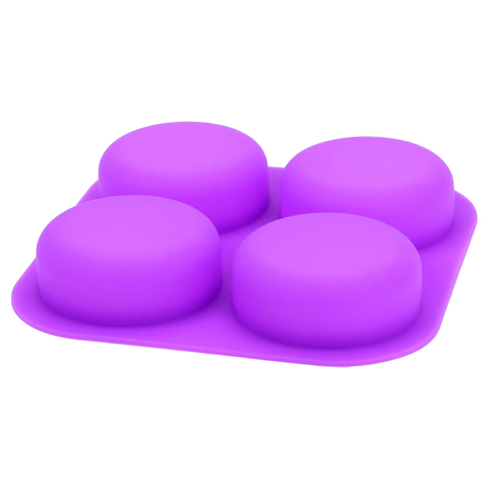 CowLost | product_id-4-cavity-round-silicone-soap-and-cake-mold-tray-easy-demould |6