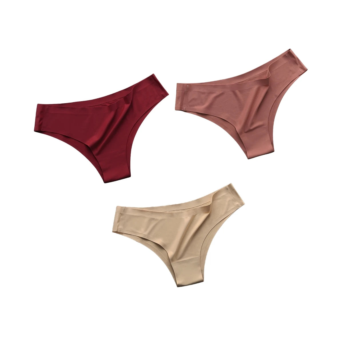 CowLost | product_id-3pcs-women-s-seamless-low-rise-ultra-thin-ice-silk-briefs-solid-color |22