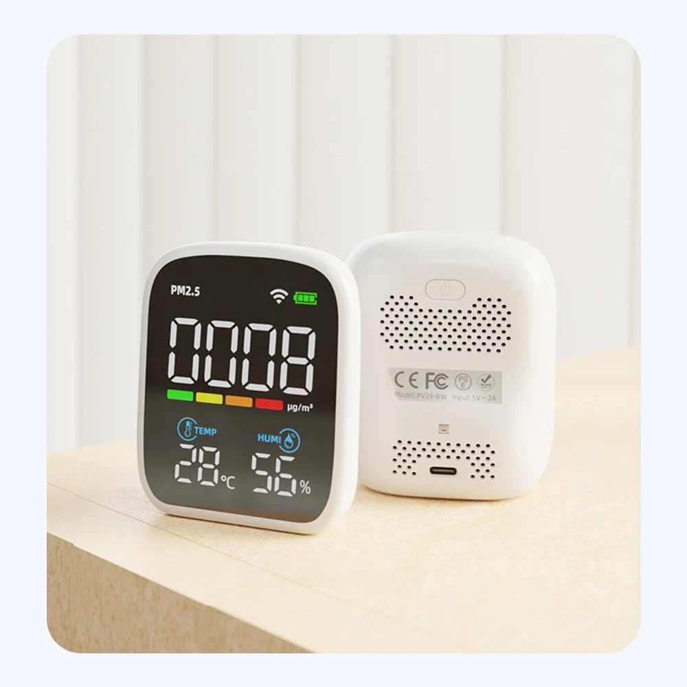 Portable WIFI Air Quality Tester with APP Control PM2.5 CO2 Temperature Humidity Meter