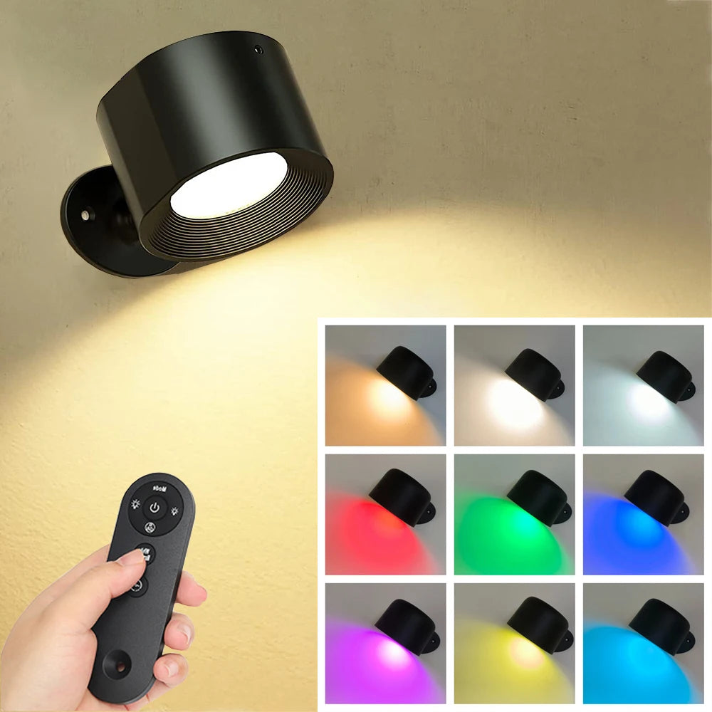 CowLost | product_id-magnetic-rechargeable-round-led-wall-light-with-360-rotation-touch-remote-control |20