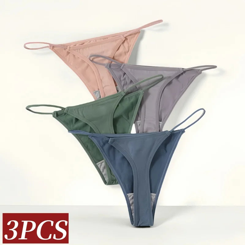 CowLost | product_id-3pcs-women-low-rise-seamless-g-string-thong-panty-set |2