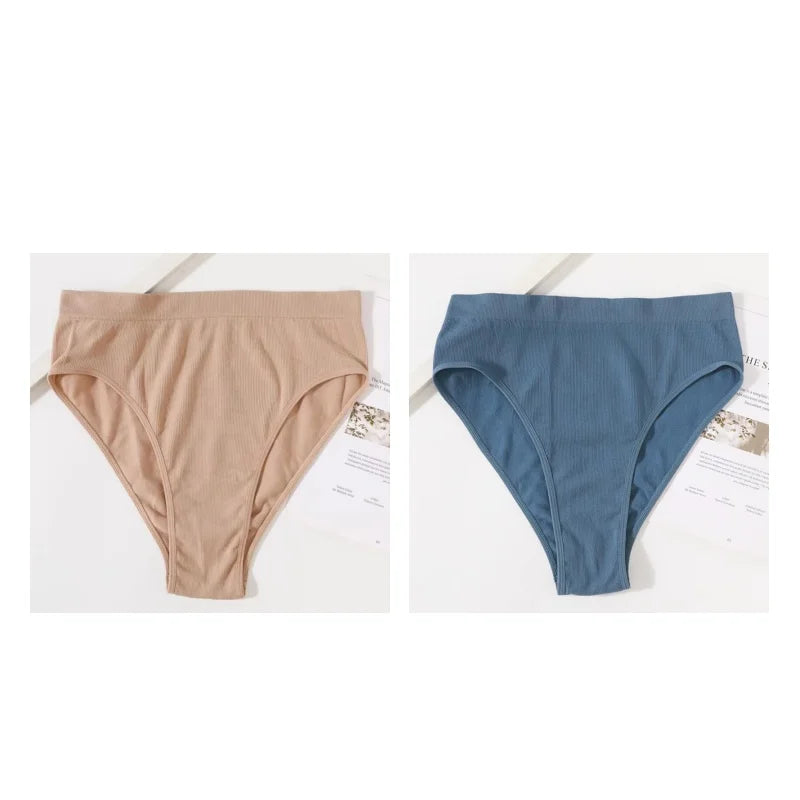 CowLost | product_id-2-pack-seamless-high-waist-womens-briefs-high-leg-solid-panties-s-l |25