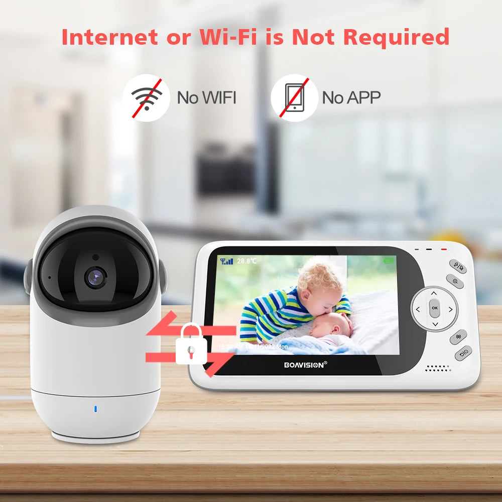 CowLost | 4-3-inch-video-baby-monitor-with-pan-tilt-camera-2-4g-wireless-two-way-audio-night-vision-security-camera-babysitter-vb801 |12