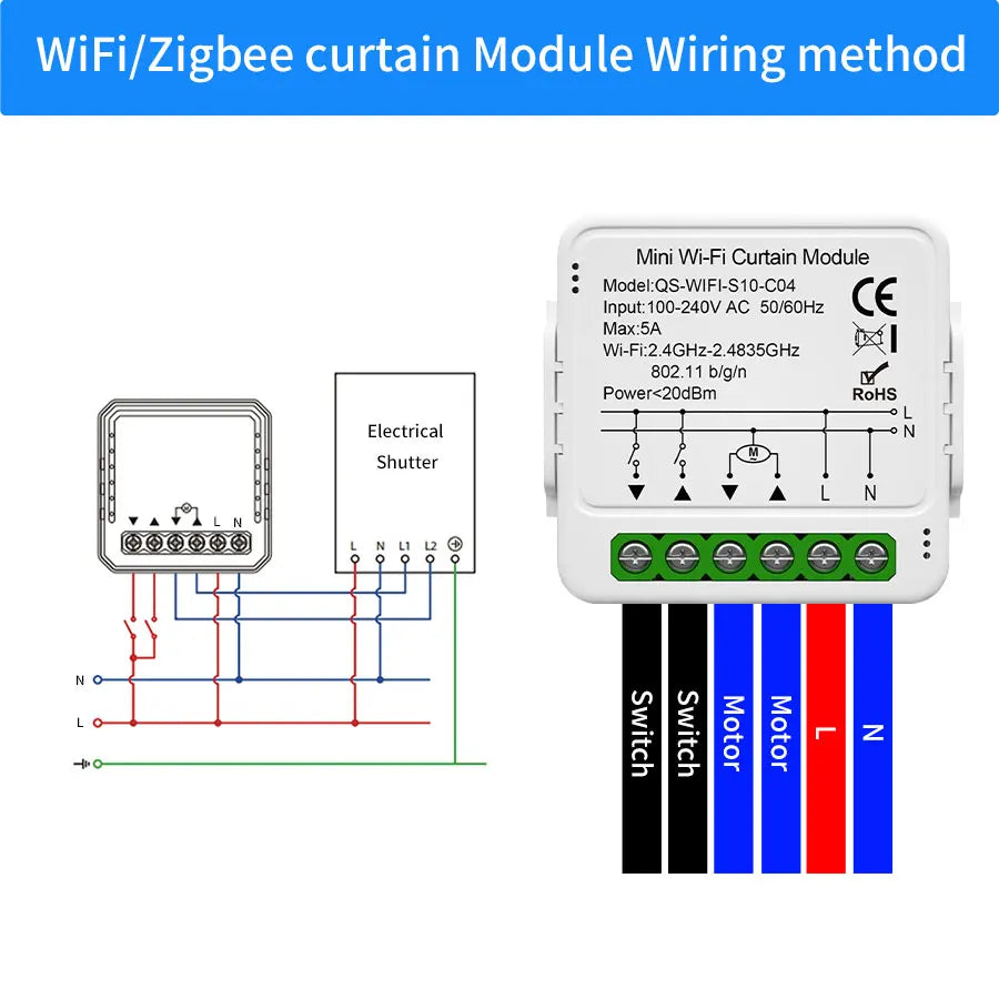 CowLost | product_id-tuya-wifi-zigbee-smart-curtain-switch-module-for-roller-blinds-with-alexa-google-home-control |10