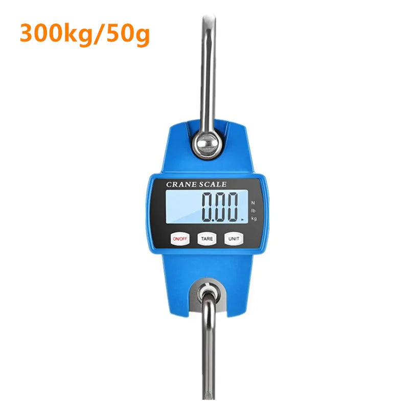 JUANJUAN Digital Crane Scale 300kg-500kg Heavy Duty Hanging Hook Portable Stainless Steel