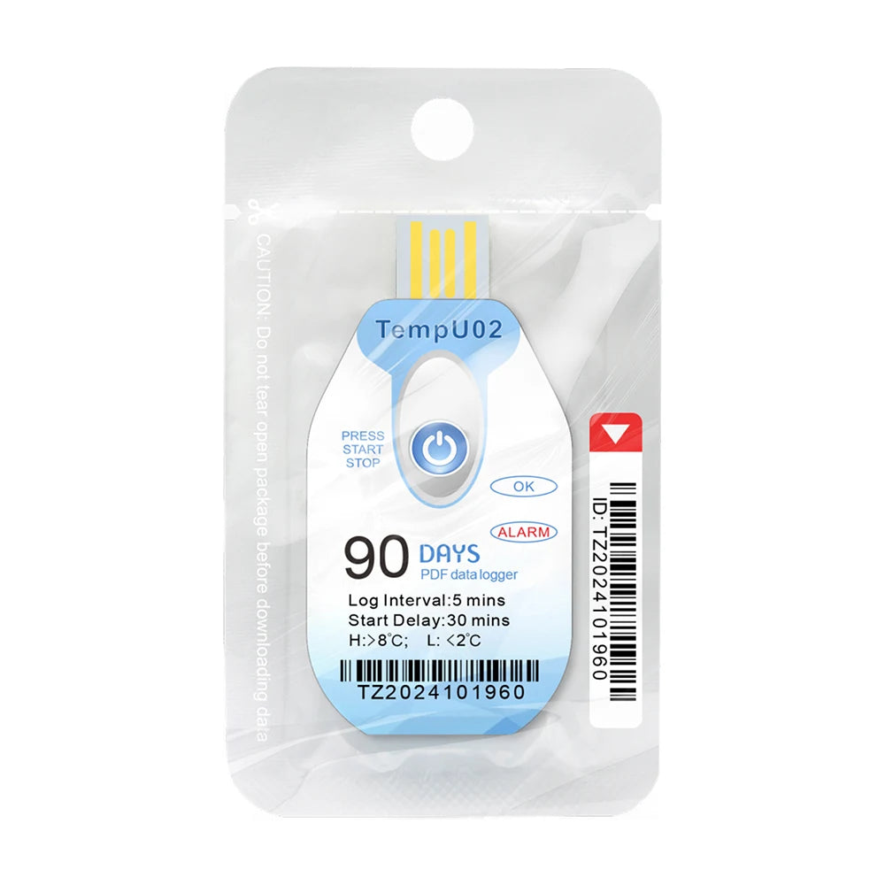 Disposable USB Temperature Data Logger 30/60/90 Days PDF Report for Vaccine Cold-Chain