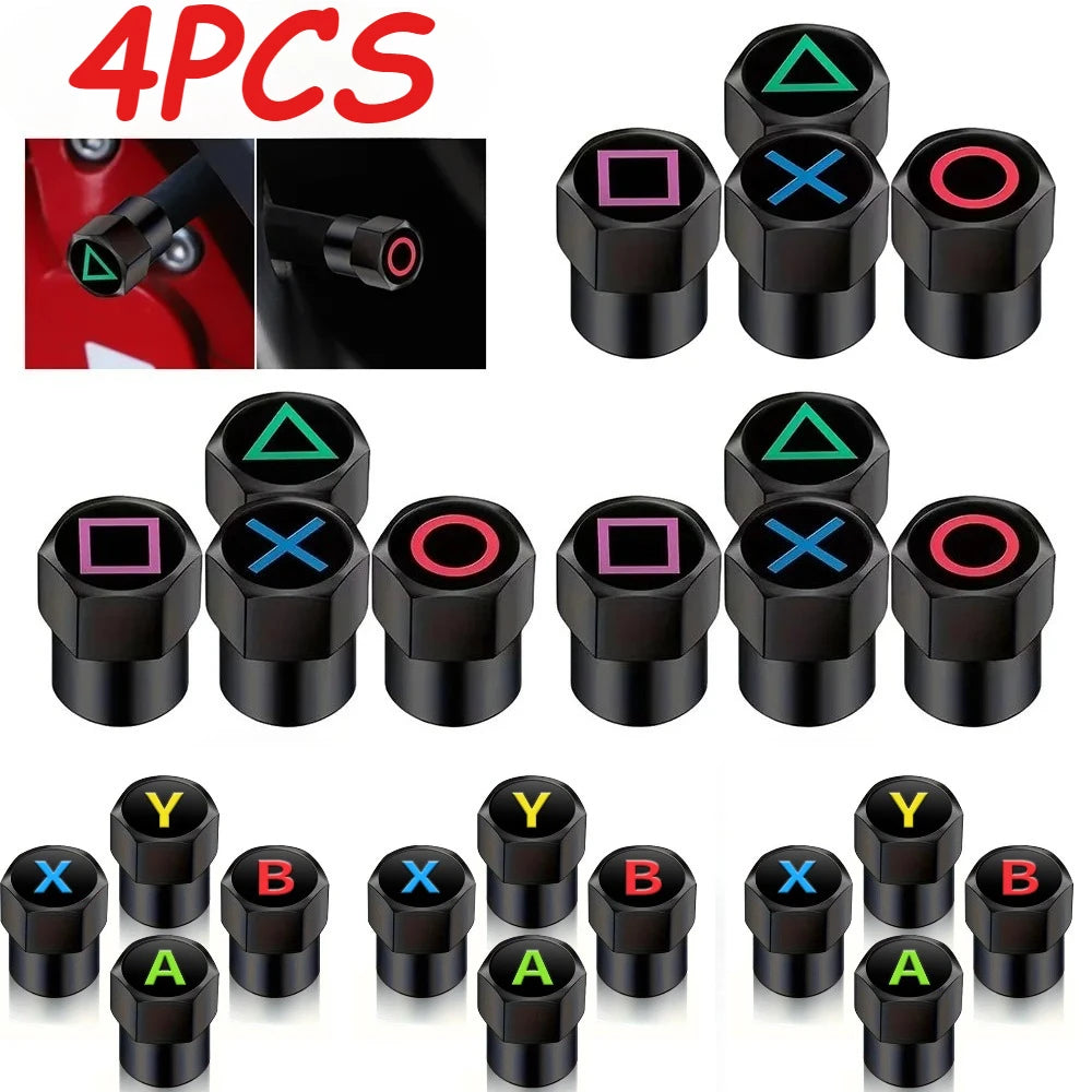CowLost | product_id-4pc-aluminum-car-tire-valve-caps-xyab-game-button-dustproof |1