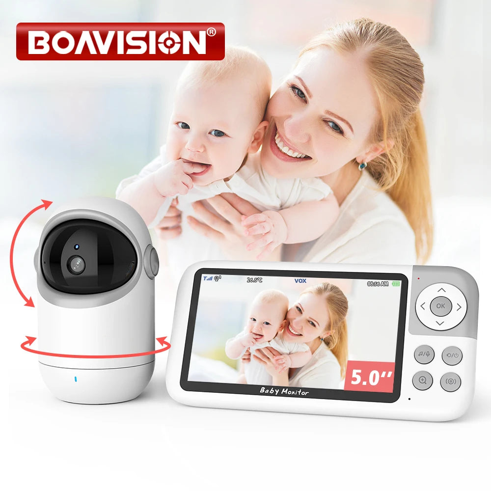CowLost | vb806-video-baby-monitor-camera-720p-5inch-large-display-3x-zoom-pan-tilt-security-camera-300m-transmissian-distance-2-way-audio |1