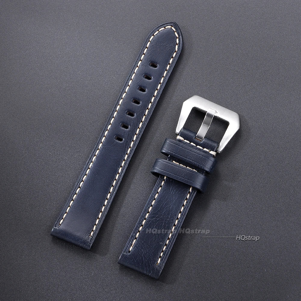 CowLost | product_id-handmade-crazy-horse-leather-watch-strap-20-26mm-for-panerai-vintage-black-blue-brown |10
