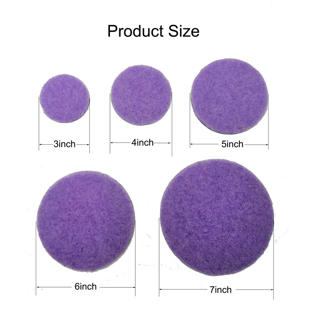 CowLost | cdwts-2-inch-mini-purple-wool-polish-pad-wax-for-automotive |3