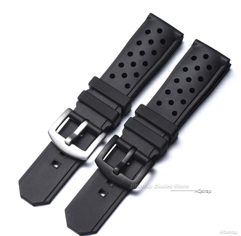 CowLost | black-silicone-wristband-for-tag-heuer-for-racing-f1-waz2113-waterproof-bracelet-22mm-diving-watchband-breathable-replacement |6