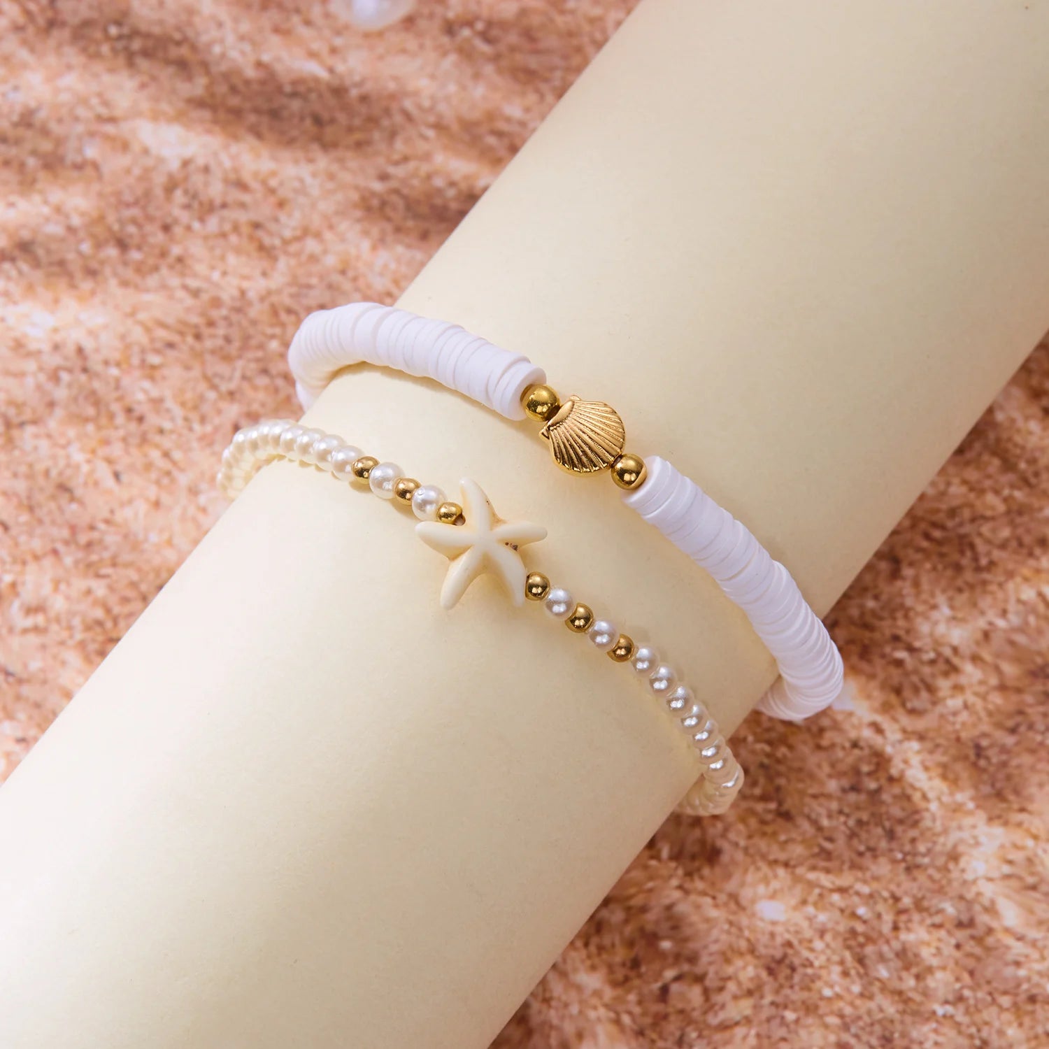CowLost | vintage-gold-color-starfish-shell-anklets-for-women-double-layer-foot-chain-ankle-bracelet-on-the-leg-beach-barefoot-jewelry |3