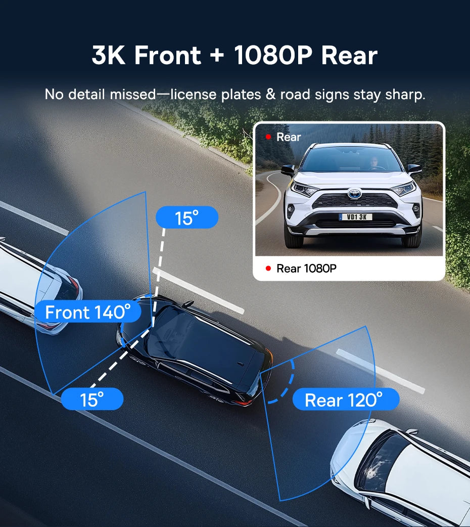 CowLost | baseus-3k-dash-cam-vd1-front-and-rear-cam-hd |8