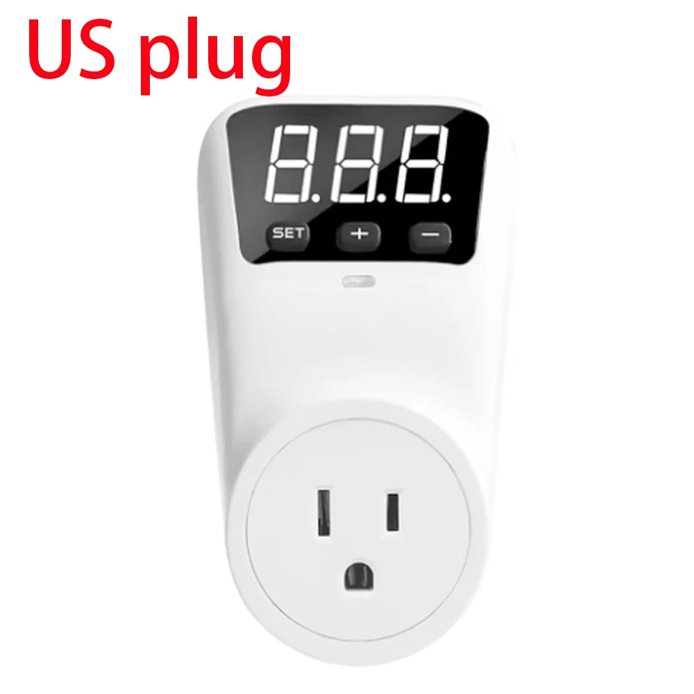 LCD Voltage Protector with LCD Display, Automatic Reset, Surge & Undervoltage Protection, EU/US Plug