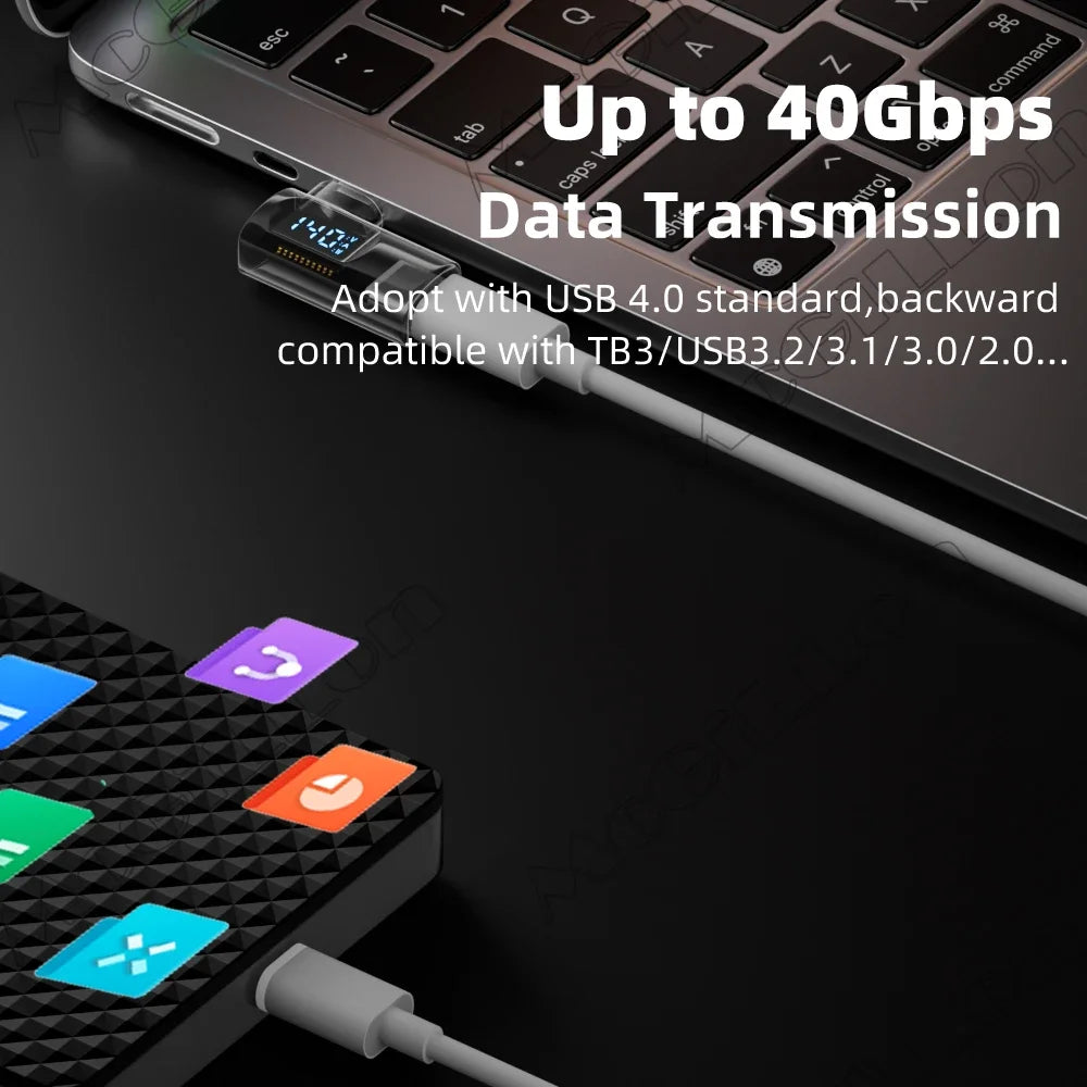 CowLost | product_id-transparent-led-usb4-0-type-c-to-c-otg-adapter-40gbps-8k-60hz-5a-fast-charging-140w-pd-for-iphone-16-15-macbook-pro |3