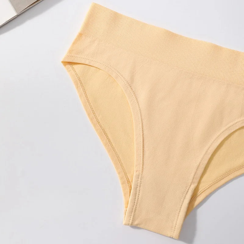 CowLost | product_id-5pcs-high-rise-seamless-women-s-solid-color-brief-panties-s-xxxl |3