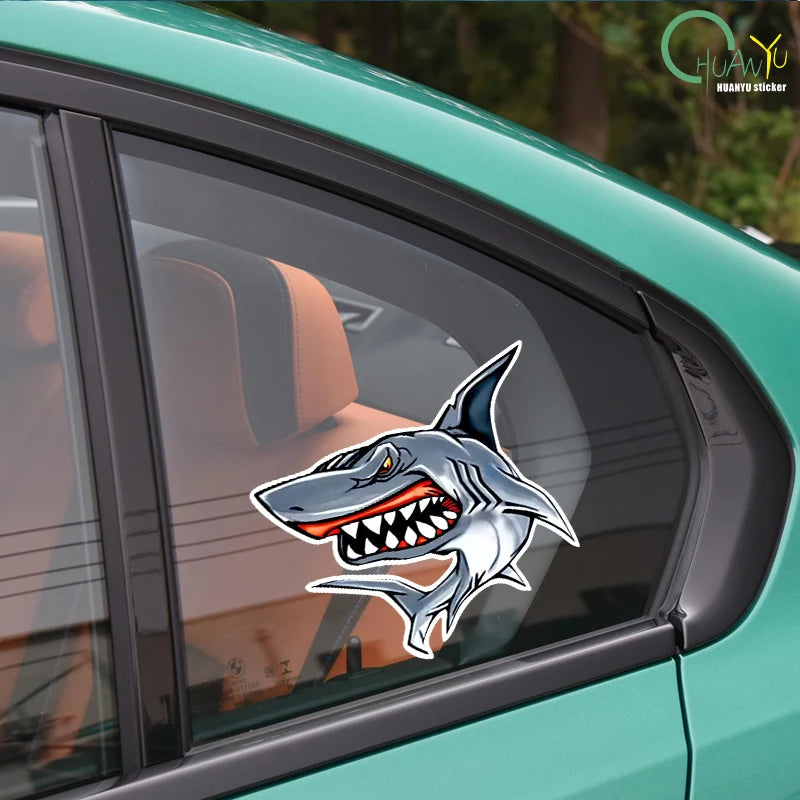CowLost | funny-shark-colorful-styling-car-sticker |5