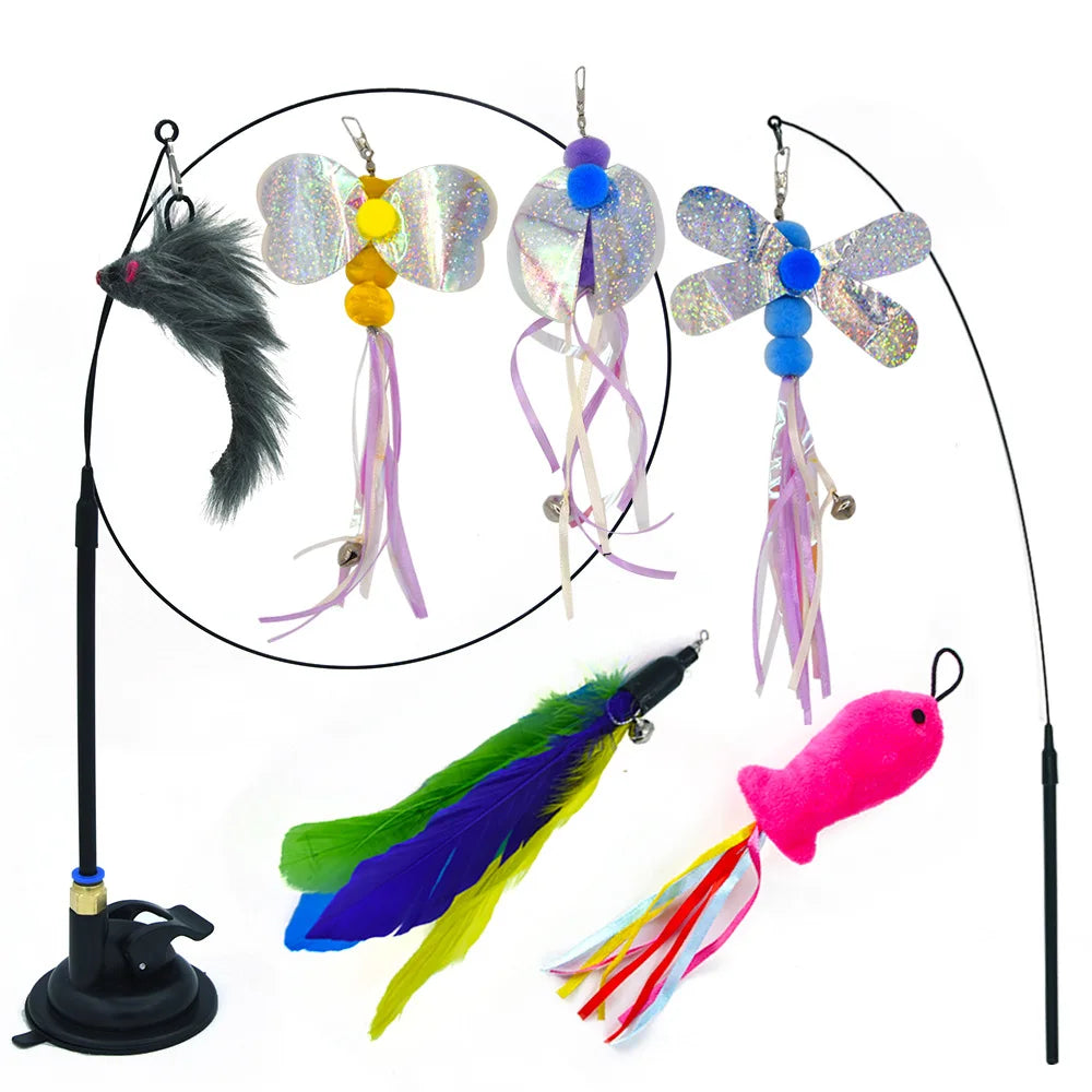 CowLost | cat-treats-handfree-interactive-cat-feather-wand-toy-with-suction-cup |18