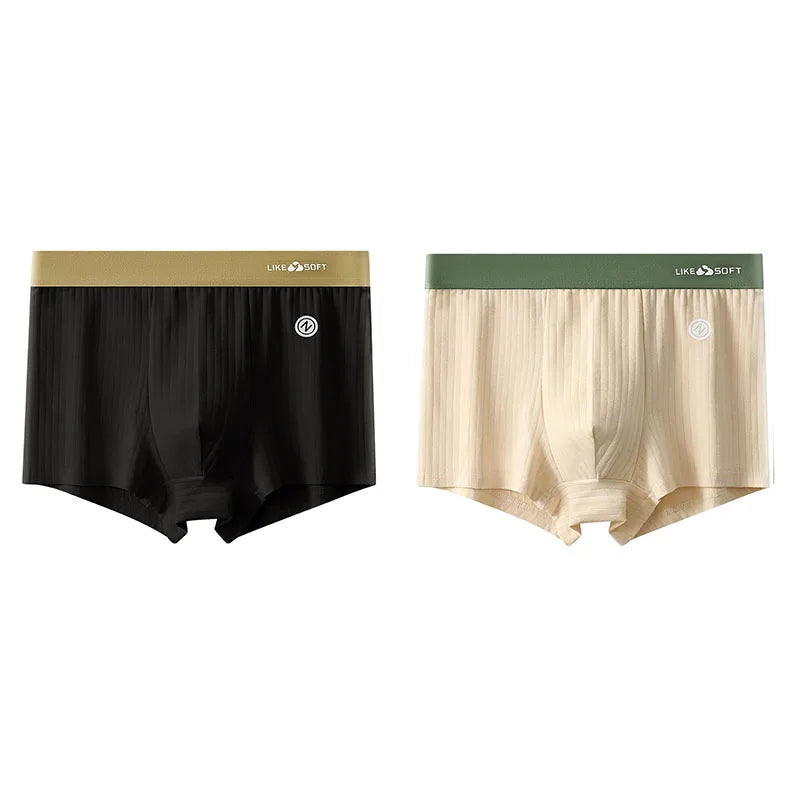 CowLost | 2-pcs-lot-mens-striped-panties-boxer |15
